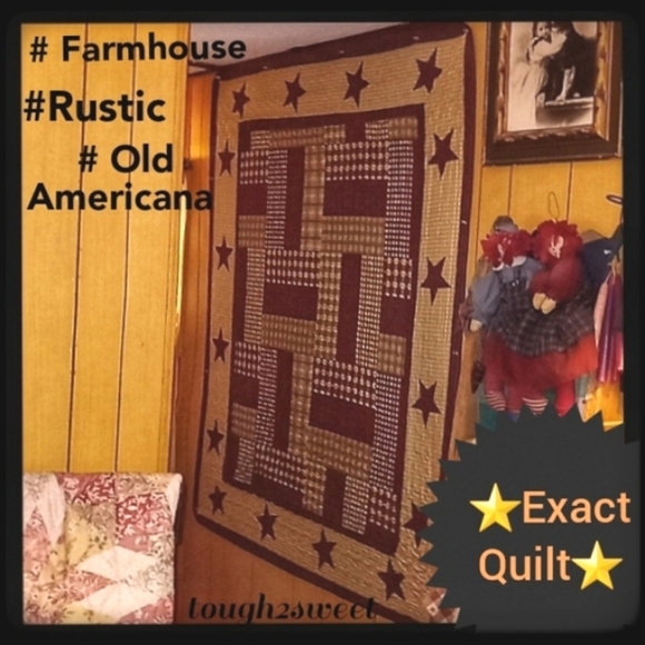 LAST 1!🍁50" BY 60"🍁~ RUSTIC FARMHOUSE LIGHTWEIGHT QUILT THROW(CH) PRICE FIRM! - Picture 9 of 11